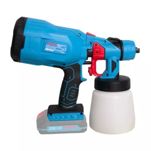 Pistol pulverizator FIXTEC 20V cu acumulator, recipient 800ml, duza reglabila - Img 3