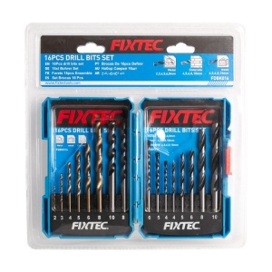 Set burghie FIXTEC 16 bucati pentru metal, zidarie si lemn