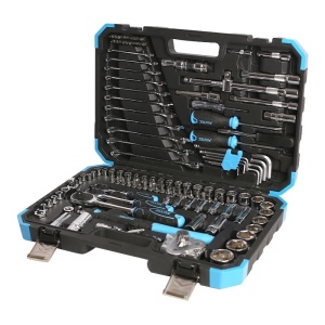 Set de chei tubulare FIXTEC 1/2", 3/8", 1/4" — 132 de componente cu trusa - Img 2