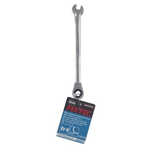 Cheie combinata cu clichet si cap pivotant FIXTEC 6 mm, 72 dinti