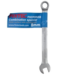 Cheie combinata fixa-inelara FIXTEC 8mm din CR-V 32.5x26x13.5cm finisaj lucios