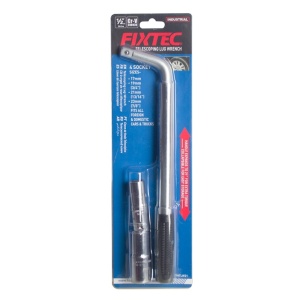 Cheie extensibila pentru roti FIXTEC 21", CR-V, cu 4 capete interschimbabile - Img 1