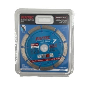 Disc cu diamant FIXTEC 125 x 22.2mm pentru taiere la uscat