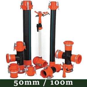 Kit aripa de ploaie 100m cu teava 50mm si 9 aspersoare pentru irigatii