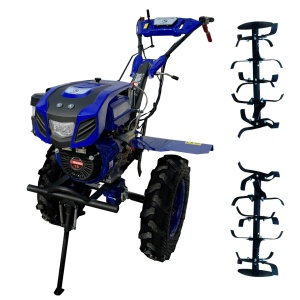 Motocultor pe Benzina 18CP cu Pornire Electrica, 2+1 Trepte, Far Inclus, HEIMDALL