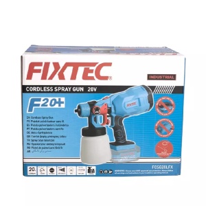 Pistol pulverizator FIXTEC 20V cu acumulator, recipient 800ml, duza reglabila - Img 4