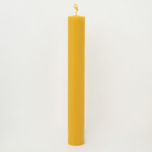 Lumânare handemade nuntă/botez din fagure ceară de albine aproximativ 40 cm/3,5 cm
