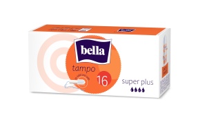 Tampoane Igienice Bella Tampo Super Plus Fără Aplicator, 16 Buc, Pentru Flux Menstrual Abundent