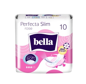 Absorbante Perfecta Slim Rose - 10 Buc, Extra Soft, Parfum Delicat