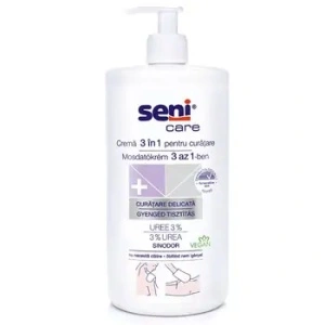Cremă Curățare Corp cu Uree 3în1 Seni Care | 1000 ml | Pentru Piele Sensibilă și Iritată