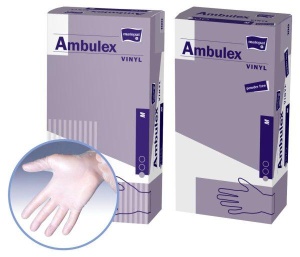 Mănuși Ambulex Vinil Nepudrate | 100 Bucăți | Pentru Examinații Medicale | Fără Latex