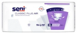 Scutece Adulți Seni Classic Plus Air 30 Buc | Protecție Incontinență Medie pentru Femei și Bărbați | Marimea XL