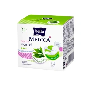 Absorbante Zilnice Medica Panty – 12 Buc, Extract Ceai Verde, Suprafață Soft