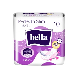 Absorbante Perfecta Slim Violet - 10 Buc, Silky Drai, Parfum Delicat