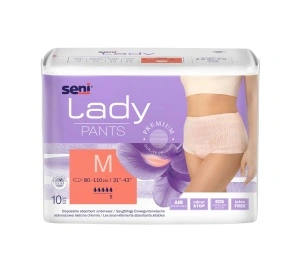 Chilot Absorbant Seni Lady Pants 10 Buc | Scutece Adulți pentru Femei | Protecție Discretă și Confortabilă