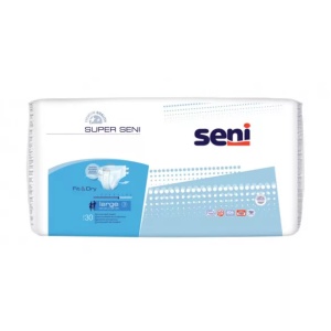 Scutece Adulți Super Seni 30 Buc | Protecție Incontinență Medie și Gravă | Marimea L