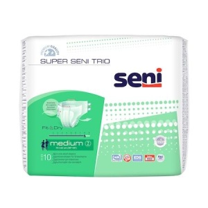 Scutece Adulți Super Seni Trio 10 Buc | Protecție Incontinență Medie pentru Femei și Bărbați | Marimea M