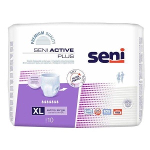 Scutece Tip Chilot Seni Active Plus 10 Buc | Protecție Incontinență Medie și Gravă | Marimea XL