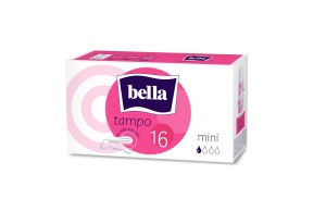 Tampoane Igienice Bella Tampo Mini Fără Aplicator, 16 Buc, Pentru Flux Menstrual Redus