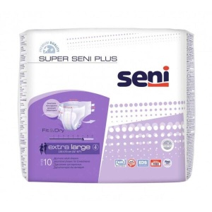 Scutece Adulți Super Seni Plus 10 Buc | Protecție Incontinență Medie pentru Femei și Bărbați | Marimea XL