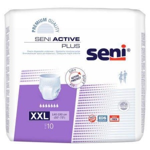 Scutece Tip Chilot Seni Active Plus 10 Buc | Protecție Incontinență Medie și Gravă | Marimea XXL