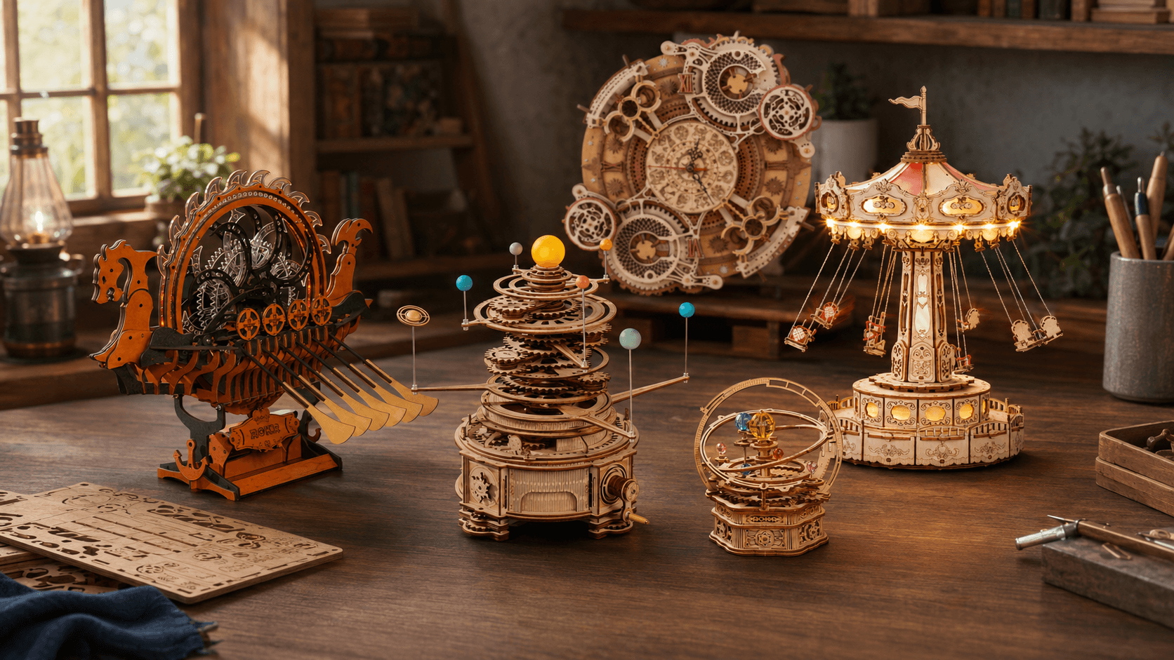 Puzzle-uri 3D din lemn