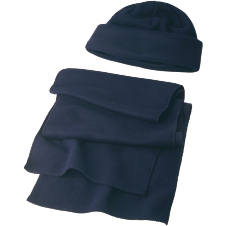 Căciulă și eșarfă Russo din fleece de poliester (200 gr/m2)