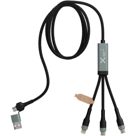 Cablu de încărcare ultra-rapidă SCX.design C53 100W 5-în-1 rPET
