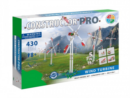 Set constructie Turbina eoliana 5 in 1 Pro, 430 piese