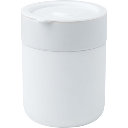 Pahar ceramic Java 330 ml cu folie de silicon și capac de plastic