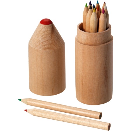 Set de 12 creioane colorate Woody