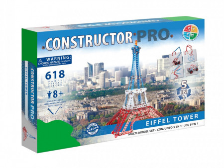 Set constructie Turnul Eiffel 5 in 1 Pro, 618 piese