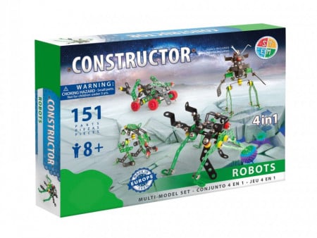 Set constructie Roboti 4 in 1, 151 piese