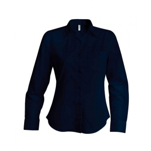 CĂMAȘĂ CU MÂNECĂ LUNGĂ DIN POPLIN DE BUMBAC PENTRU DAMĂ, XS - Img 4