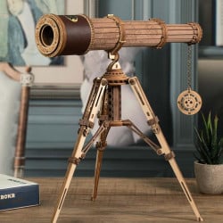Puzzle 3D lemn Telescop montat