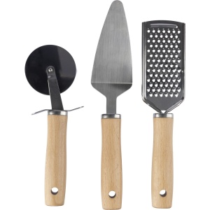 Set de ustensile de bucătărie din metal și lemn Sylvan