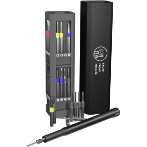 Set șurubelniță și reparații SCX.design T20, 30 de piese, în cutie de aluminiu