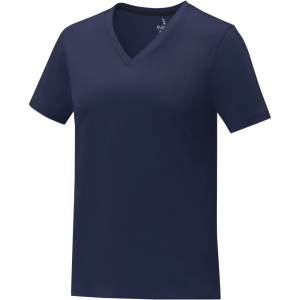 Tricou Somoto cu mânecă scurtă și decolteu în V pentru femei, L - Img 3