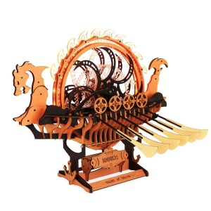 Puzzle 3D lemn Corabia Vikingilor dragon