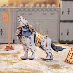 Puzzle 3D lemn Warrior Wolf 2