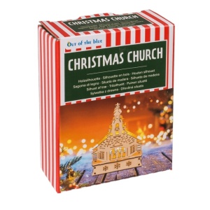 Biserica de Craciun din lemn cu led - Img 5