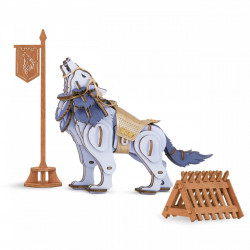 Puzzle 3D lemn Warrior Wolf