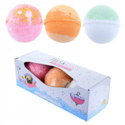 Set cadou 3 bile efervescente pentru baie XXL Fruity