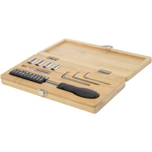 Set de scule Rivet din bambus/plastic reciclat, format din 19 piese