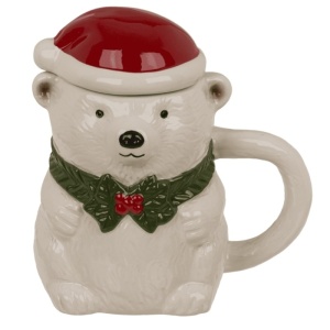 Cana cu capac Urs Polar cu caciulita rosie