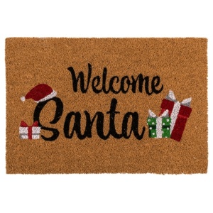 Covoras intrare Craciun Welcome Santa