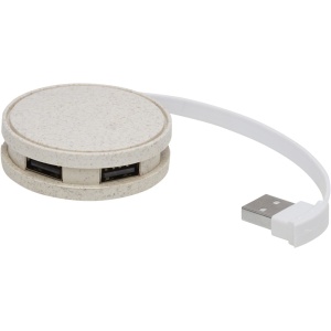 Hub USB Kenzu din paie de grâu