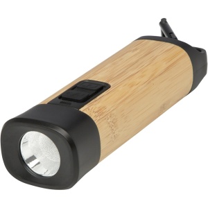 Lanternă Kuma din bambus/plastic reciclat RCS cu carabină