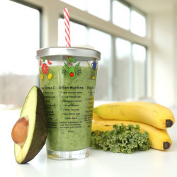 Pahar din sticla cu retete smoothie 1