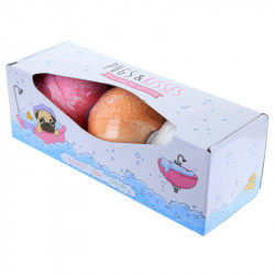 Set cadou 3 bile efervescente pentru baie XXL Fruity in cutie